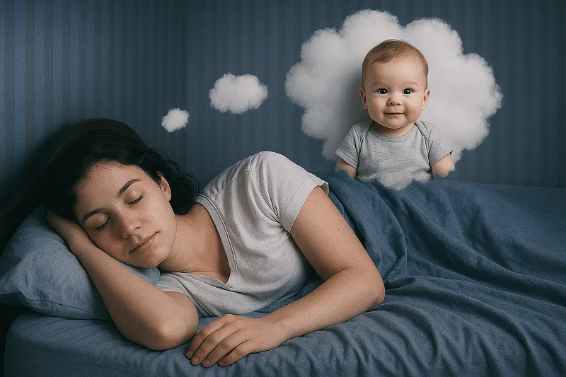 Giấc mộng sinh nở phản ánh năng lượng sáng tạo và các ý tưởng đột phá sắp hình thành.