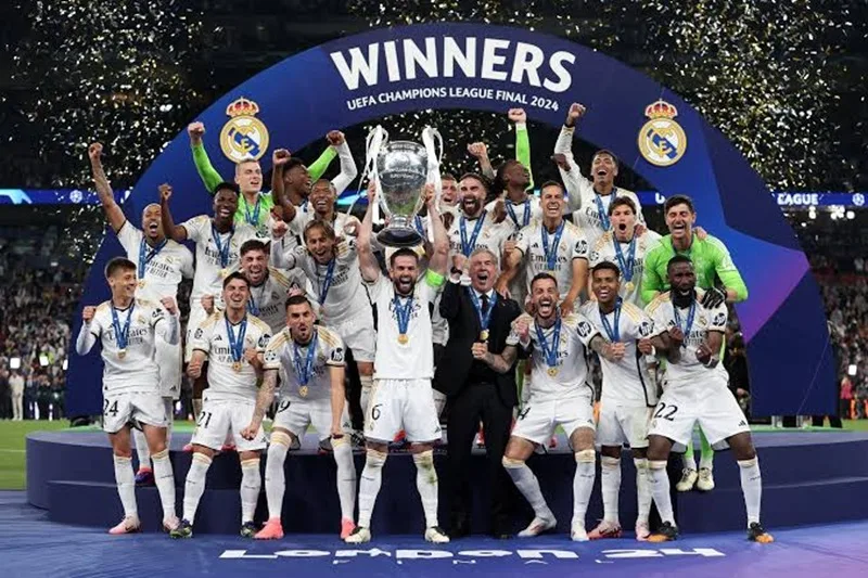 Real Madrid sở hữu kỷ lục vô tiền khoáng hậu với 15 danh hiệu vô địch UEFA Champions League.