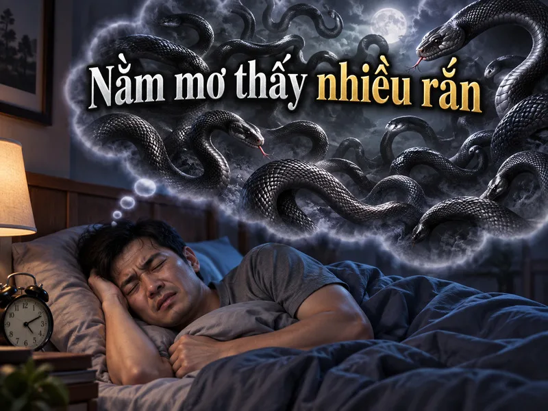 Hình ảnh đàn rắn bao quanh thường gợi liên tưởng đến cảm giác quá tải hoặc phải đề phòng nhiều vấn đề cùng lúc.