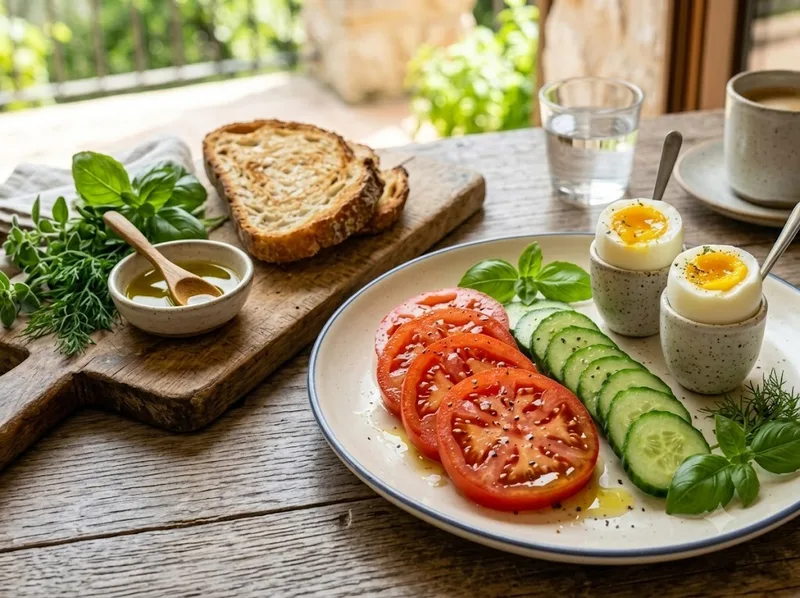 Kết hợp bánh mì với trứng, thịt nạc và rau giúp bữa ăn đa dạng hơn.