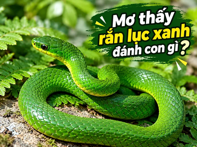 Mơ thấy rắn lục xanh gắn với các con số tham khảo
